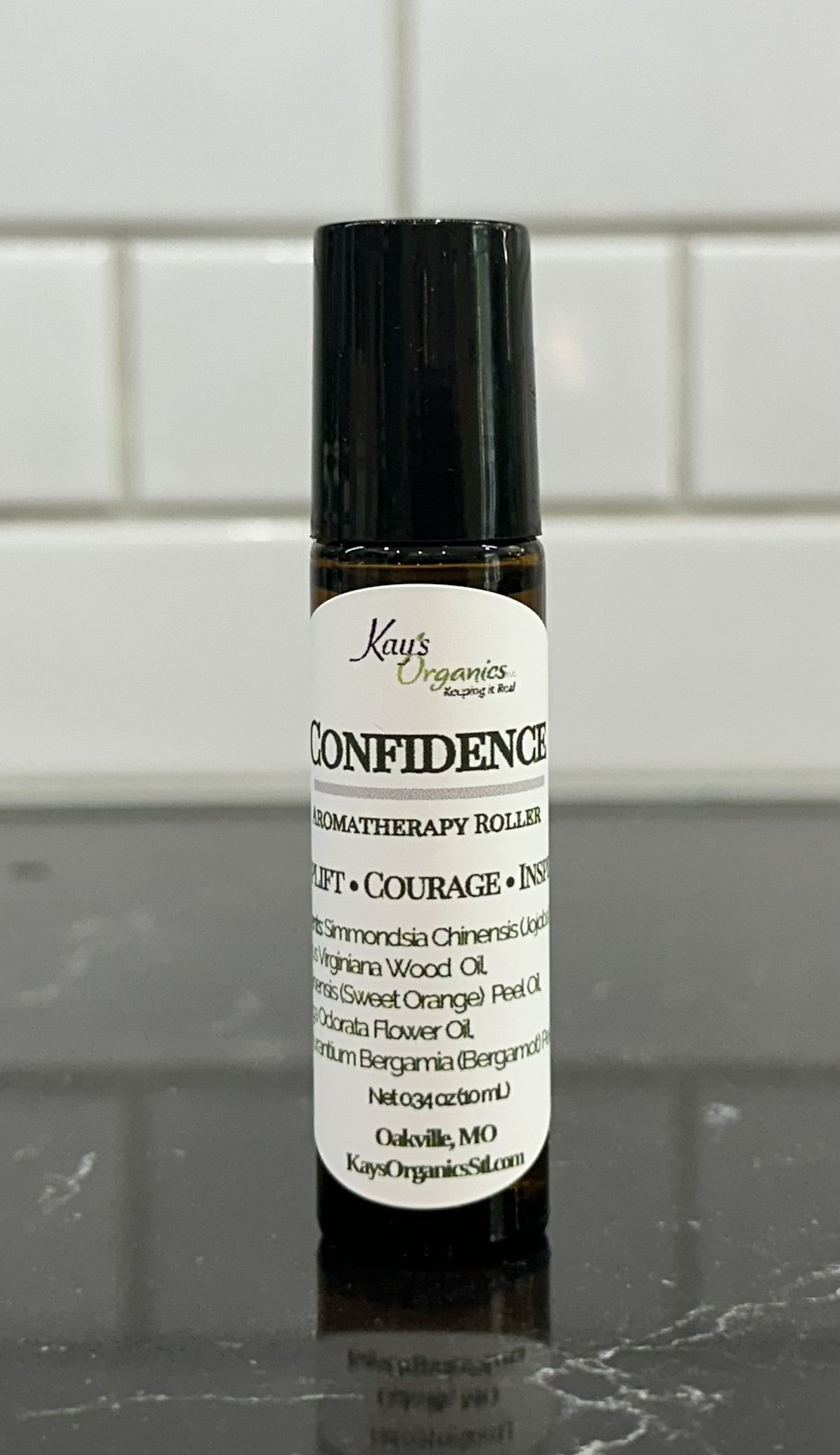 Confidence Aromatherapy Roller by Kay's Organics – 10 mL roll-on bottle