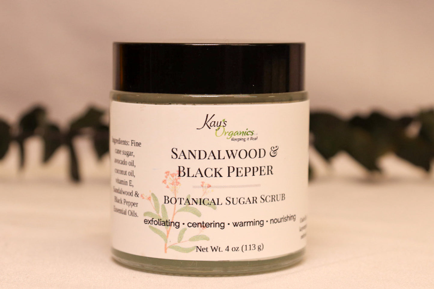 Sandalwood and Black Pepper Sugar Scrub
