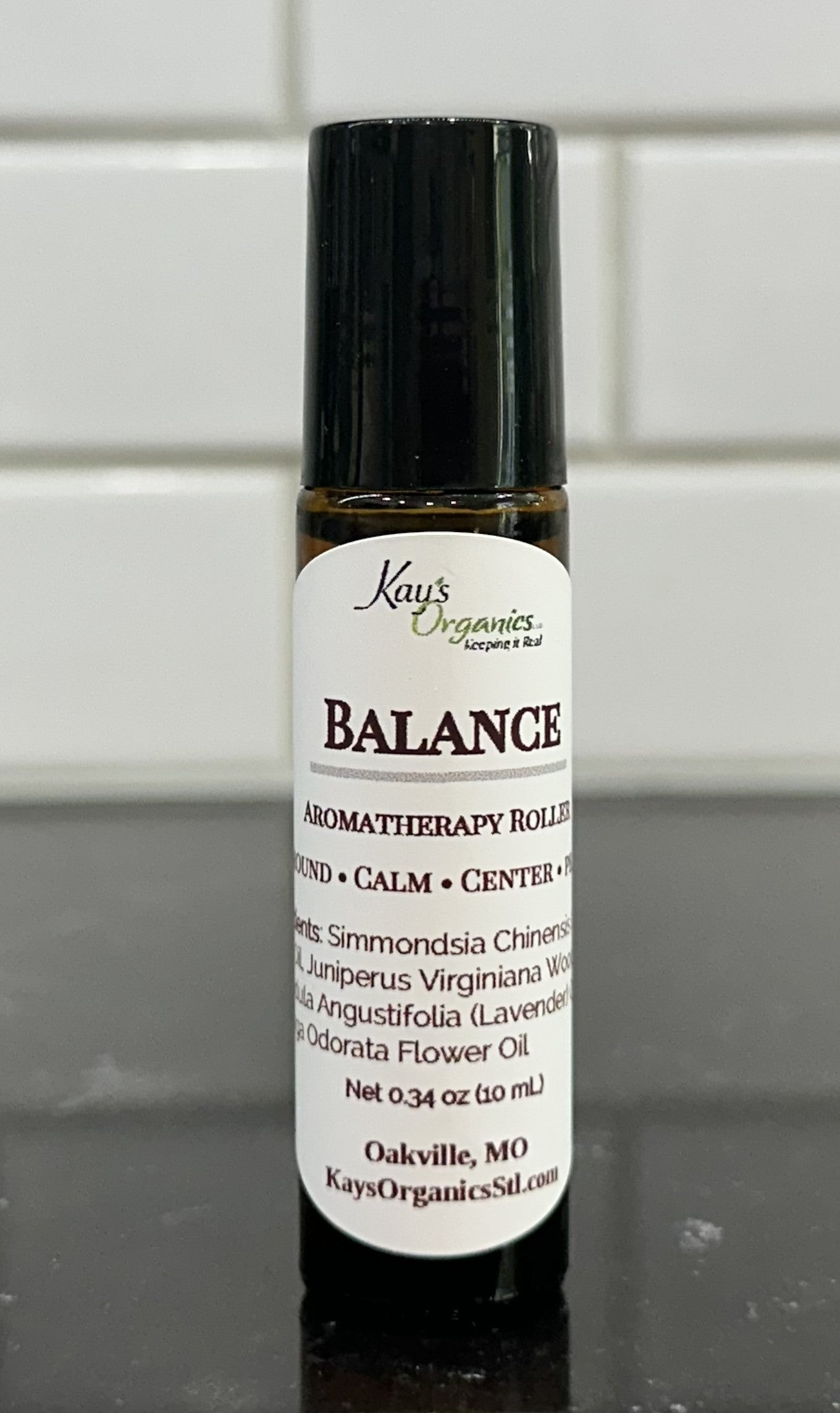 Balance Aromatherapy Roller by Kay's Organics – 10 mL roll-on bottle