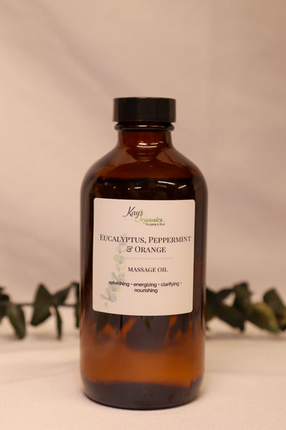 Eucalyptus, Peppermint, and Orange Massage Oil