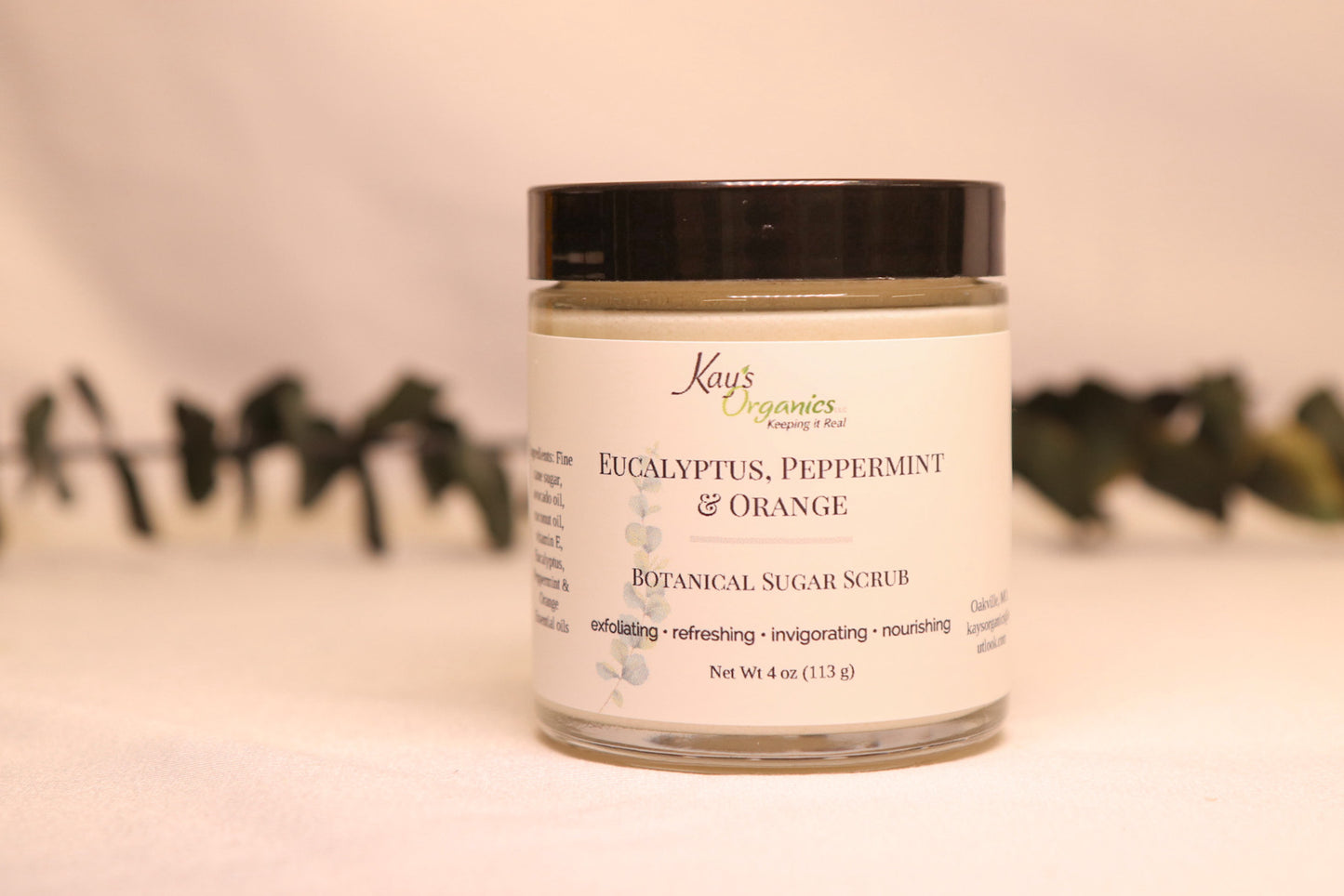 Eucalyptus, Peppermint, and Orange Sugar Scrub