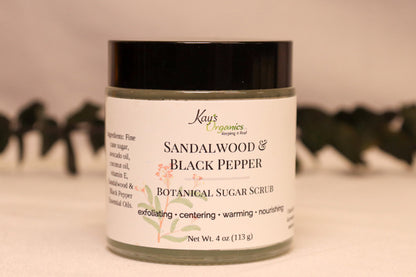 Sandalwood and Black Pepper Sugar Scrub