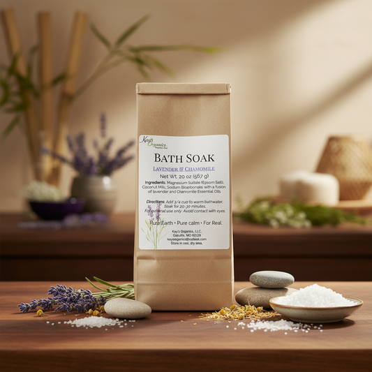 Lavender & Chamomile Bath Soak - Herbal Spa Background